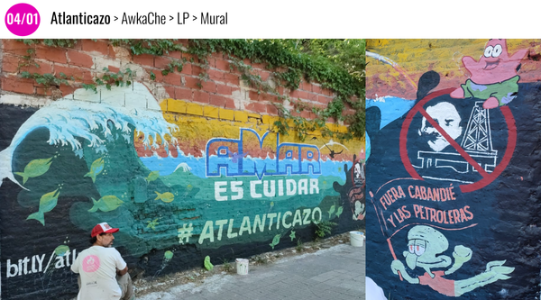 Mural #Atlanticazo Mar sin petroleras